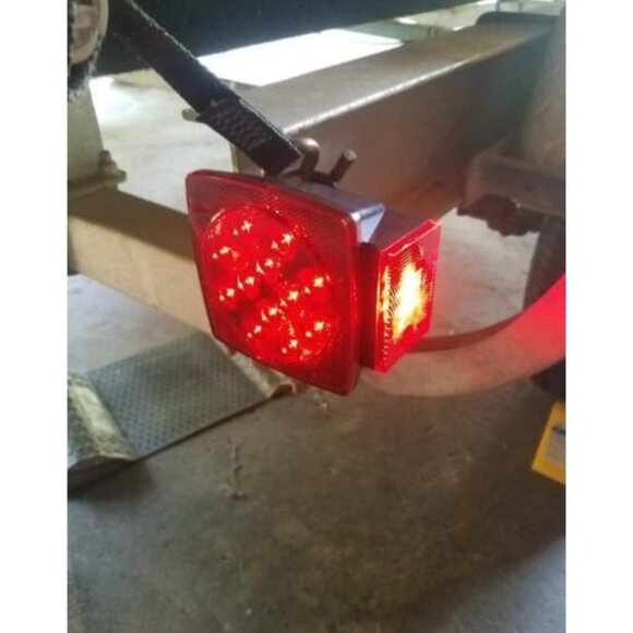 12V Submersible Square Led Trailer Light,Red White LED Stop Turn Tail Light - Picture 1 of 3